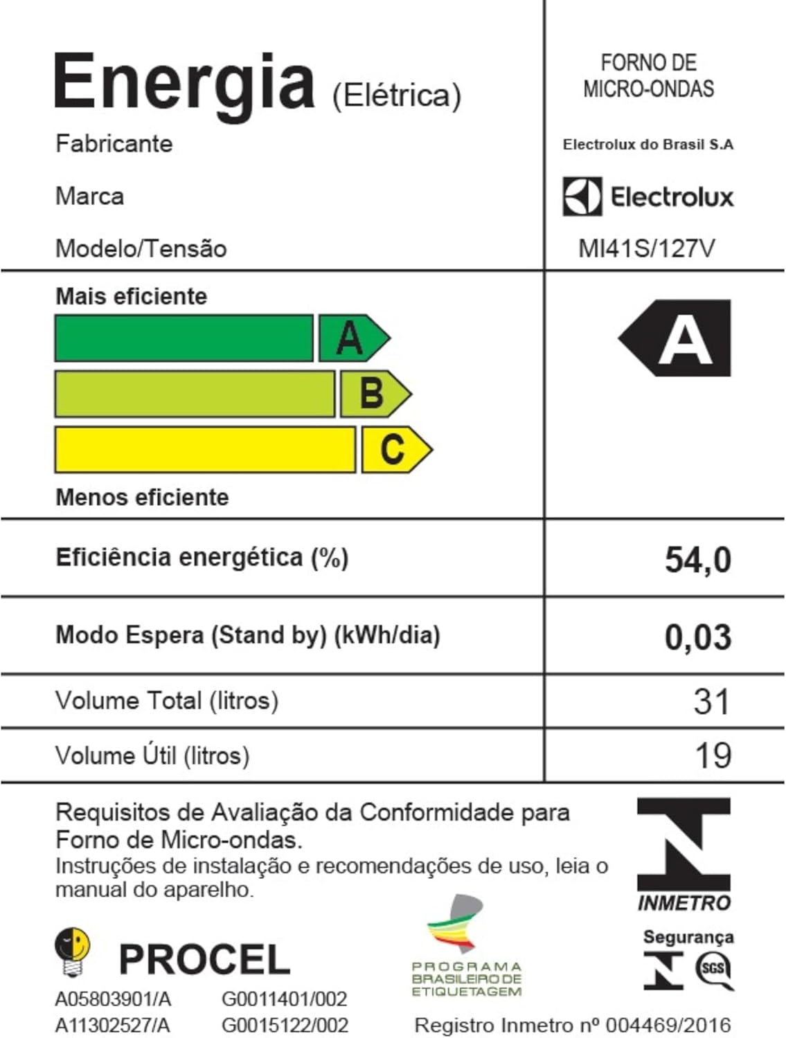 Micro-ondas Electrolux 31L Inox Espelhado com Painel Integrado e Função Tira Odor 127v MI41S
