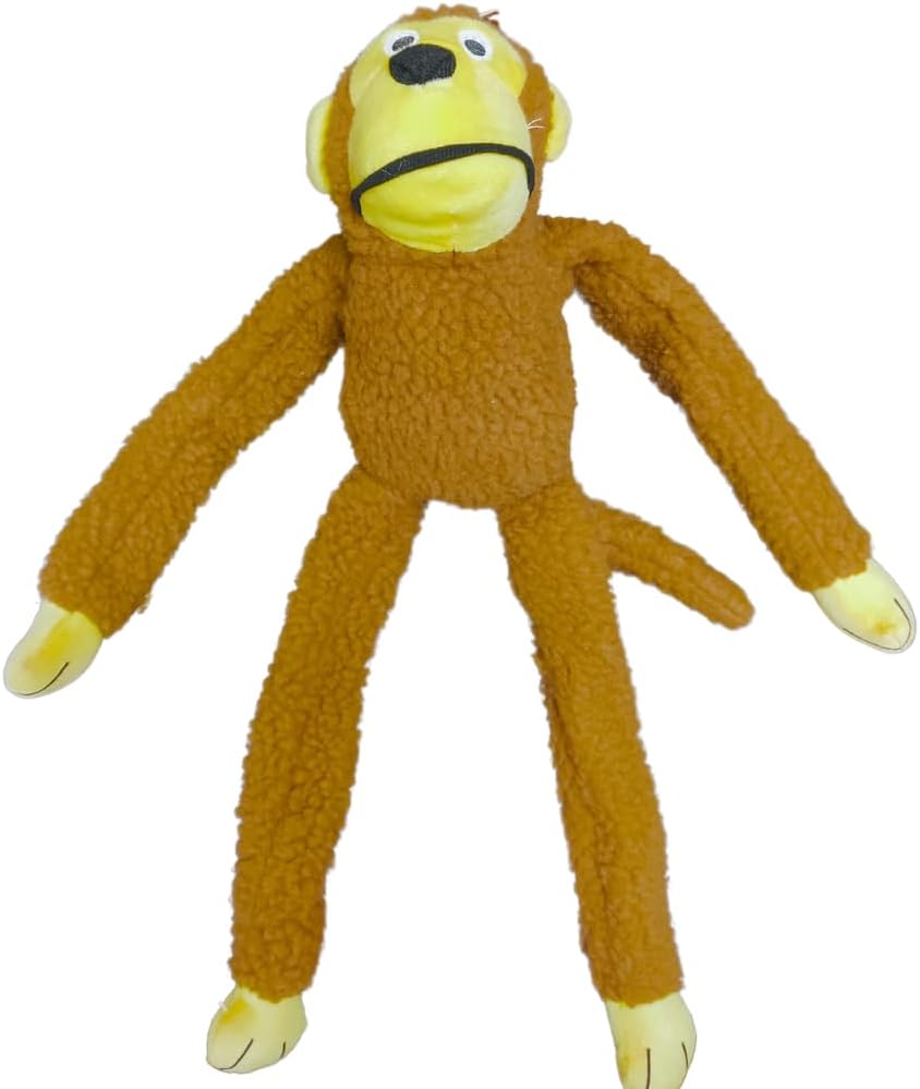 Brinquedo Macaco Chalesco para Cães – Pelúcia Interativa para Brincadeiras e Convivência Familiar