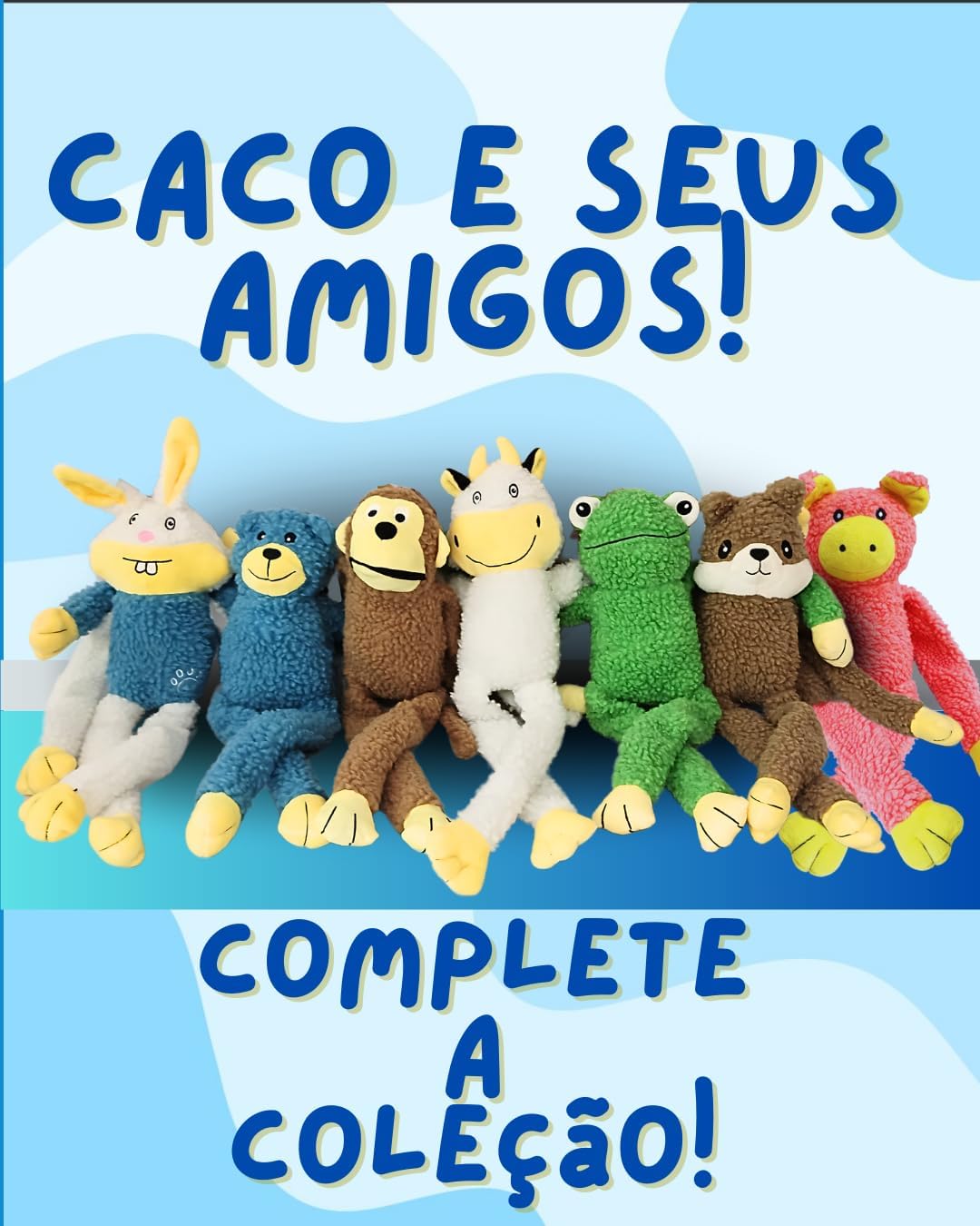 Brinquedo Macaco Chalesco para Cães – Pelúcia Interativa para Brincadeiras e Convivência Familiar