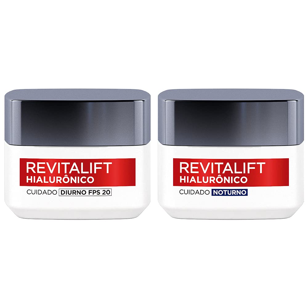 Kit Hidratante Facial L'Oréal Paris Revitalift Hialurônico Diurno FPS 20 + Noturno