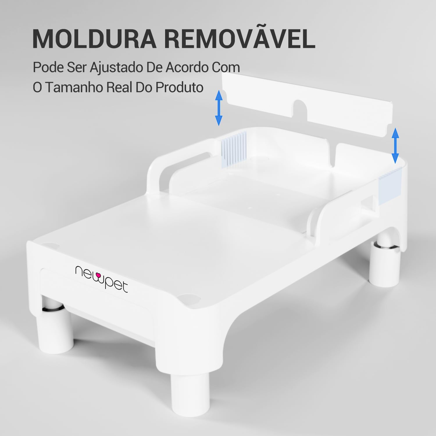Suporte Ajustável para Comedouro de Gatos, Suporte Elevado para Comedouros Automáticos 4,5 cm, Antiderrapante, Ajustável