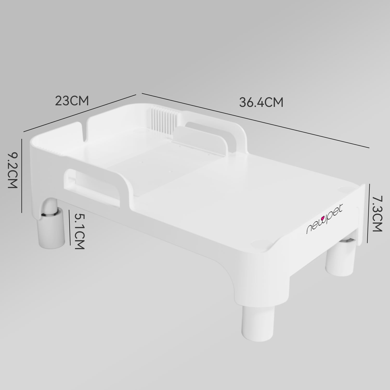 Suporte Ajustável para Comedouro de Gatos, Suporte Elevado para Comedouros Automáticos 4,5 cm, Antiderrapante, Ajustável