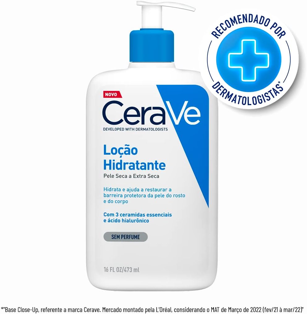 CeraVe Loção Hidratante Corporal com Ácido Hialurônico 473ml