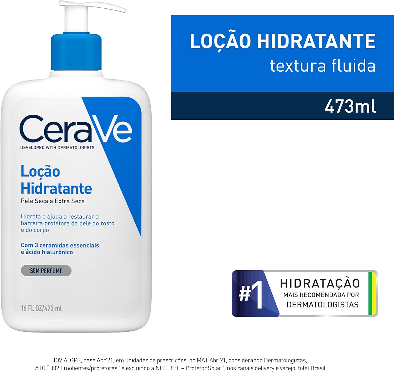 CeraVe Loção Hidratante Corporal com Ácido Hialurônico 473ml
