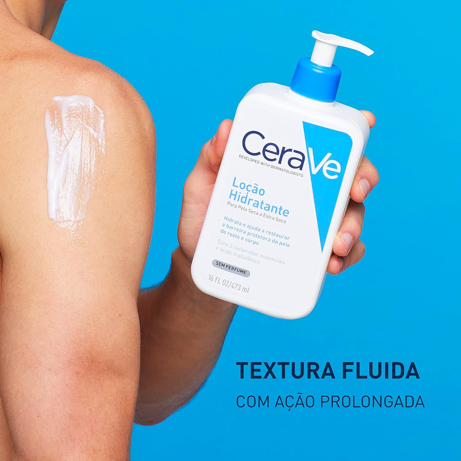 CeraVe Loção Hidratante Corporal com Ácido Hialurônico 473ml