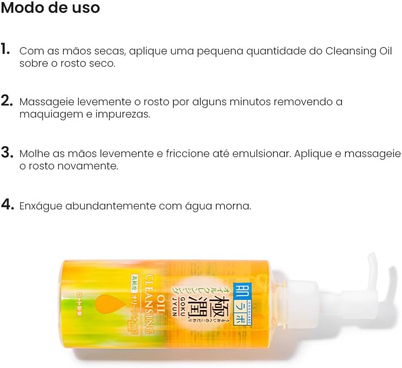 Hada Labo® Gokujyun Oil Cleasing - Óleo de limpeza facial demaquilante com Ácido Hialurônico 200ml