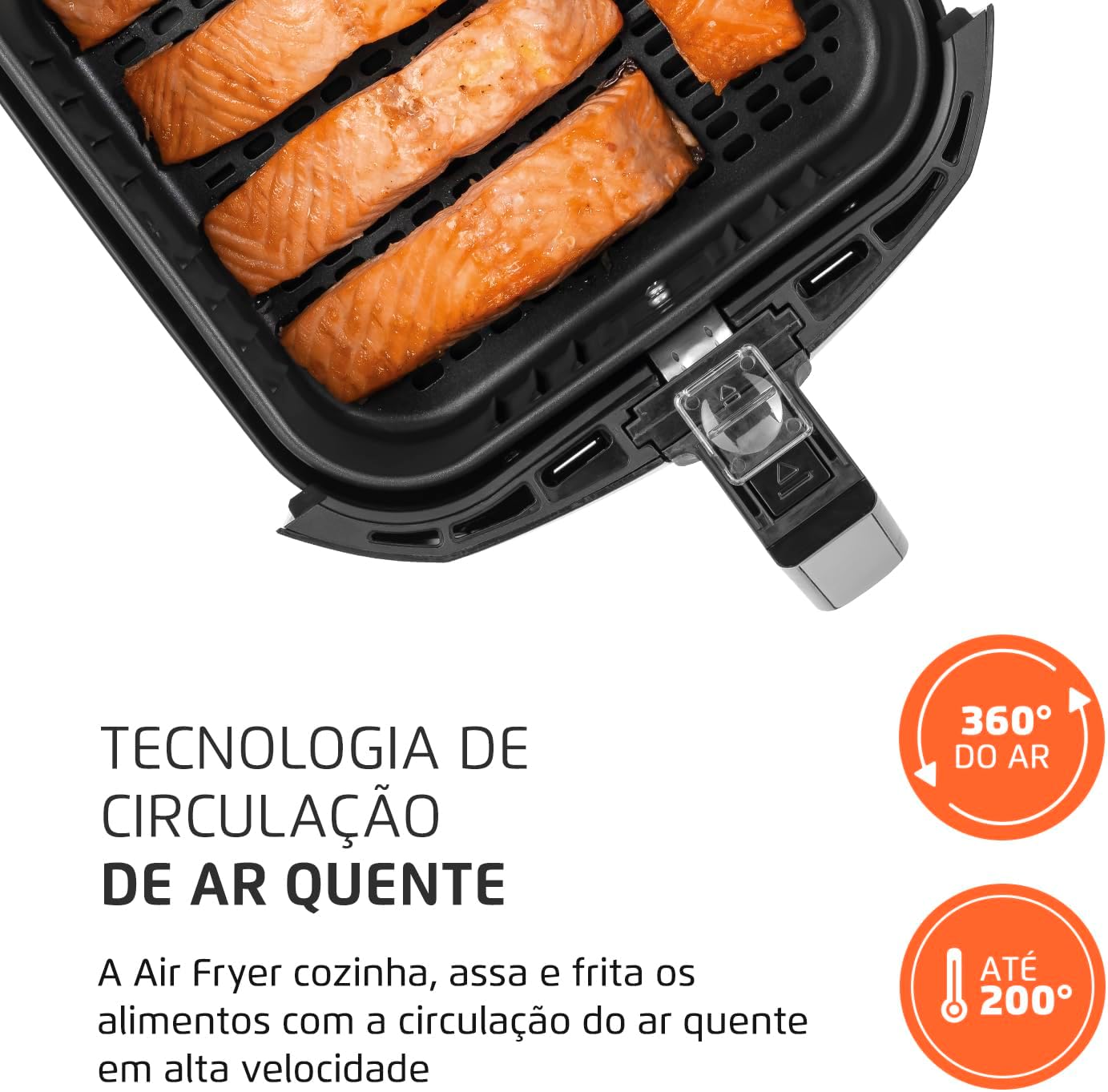 MONDIAL Fritadeira Sem Óleo Grand Family Inox - 5L, 220V, Preto, 1900W - AFN-50-BI
