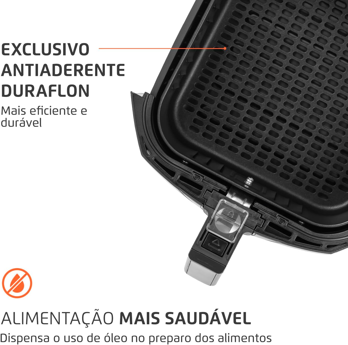 MONDIAL Fritadeira Sem Óleo Grand Family Inox - 5L, 220V, Preto, 1900W - AFN-50-BI