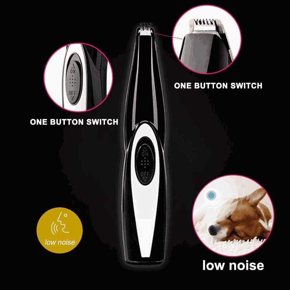 PETSHOP Tosa Elétrico Portátil para Pets - Aparador de Pelos com Cerâmica e Aço Inox, Recarregável via USB