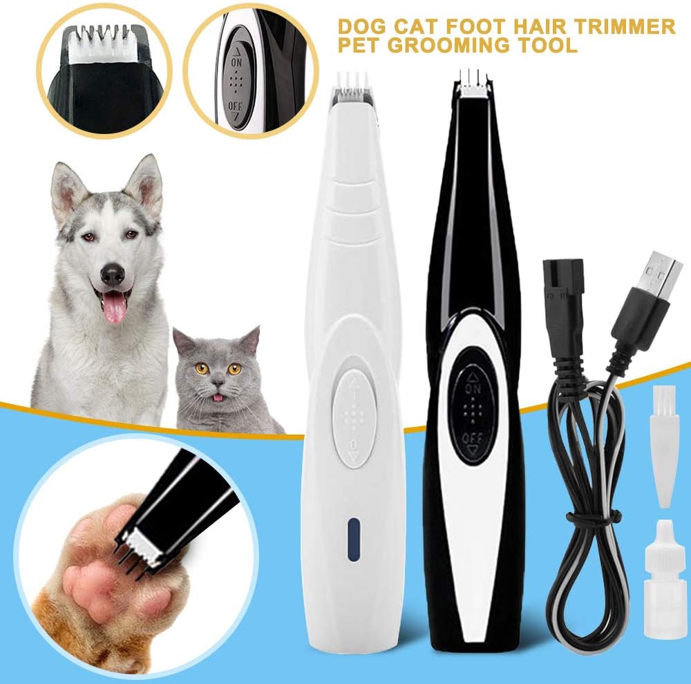 PETSHOP Tosa Elétrico Portátil para Pets - Aparador de Pelos com Cerâmica e Aço Inox, Recarregável via USB