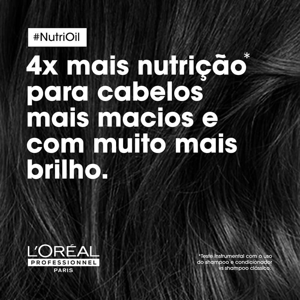 L'Oréal Professionnel NutriOil Shampoo de Nutrição Intensa com Óleo de Coco – Para Cabelos Secos, Limpeza Suave e Maciez, 300 ml