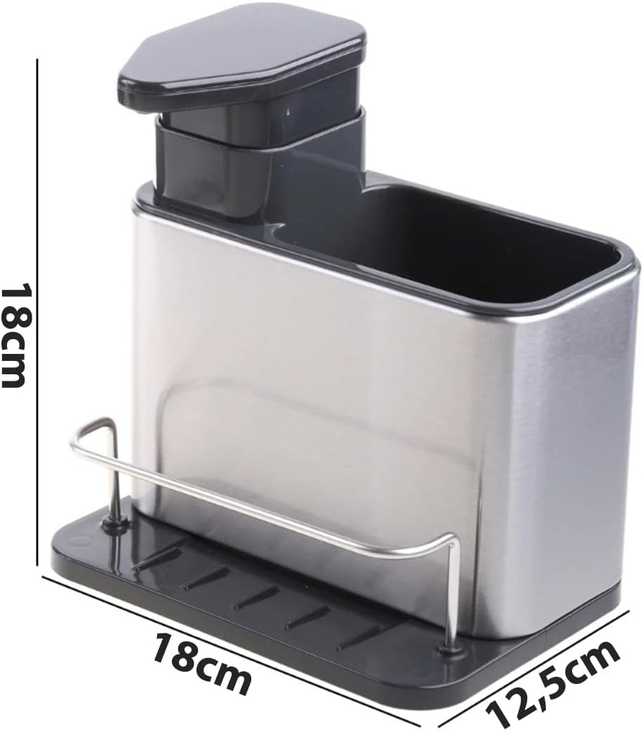 Porta Detergente Organizador Pia Cozinha Dispenser Sabão Inox