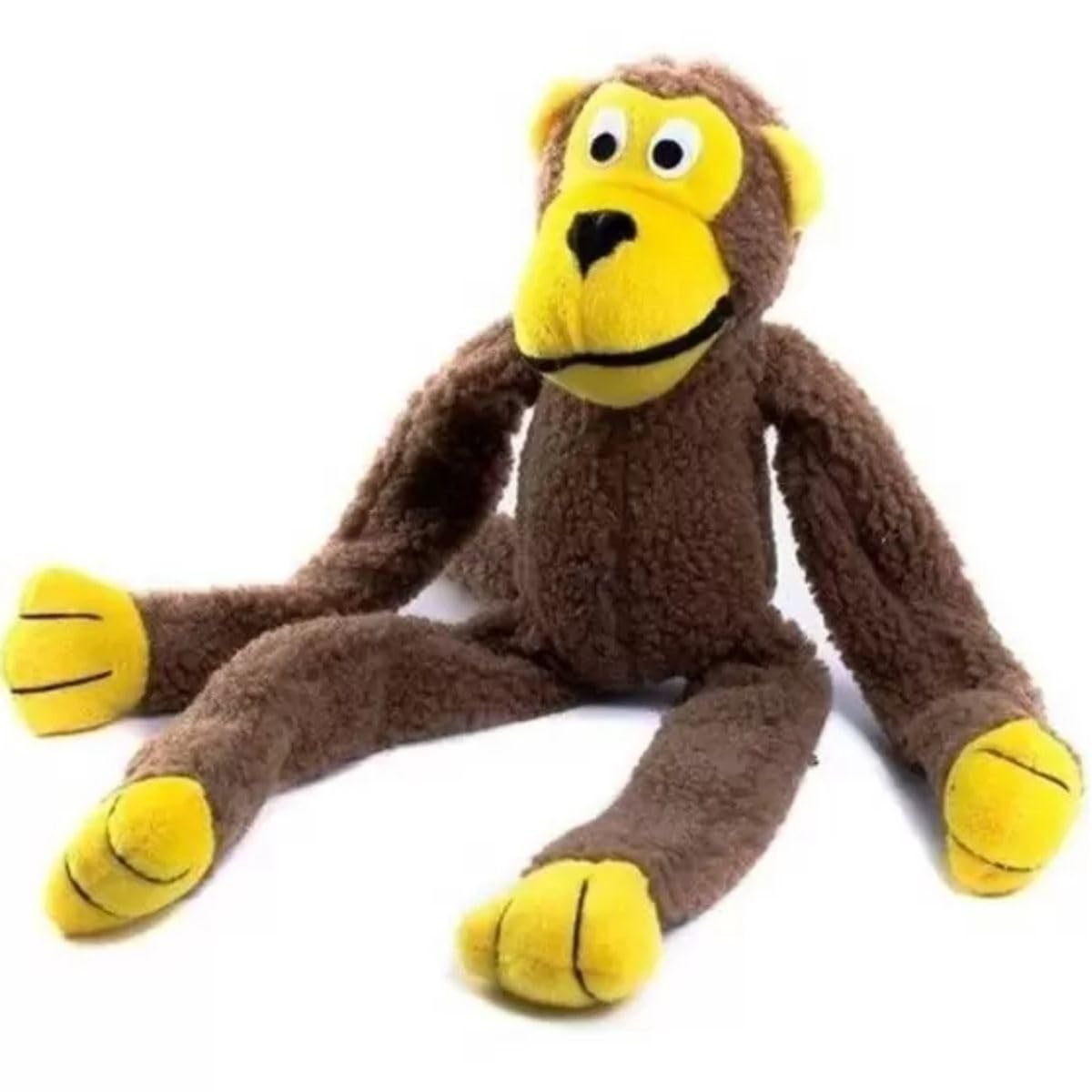 Brinquedo de Cachorro e Gato Mordedor Interativo Bolinha Pelúcia Animais de Estimação Pet Shop (MACACO GRANDE)