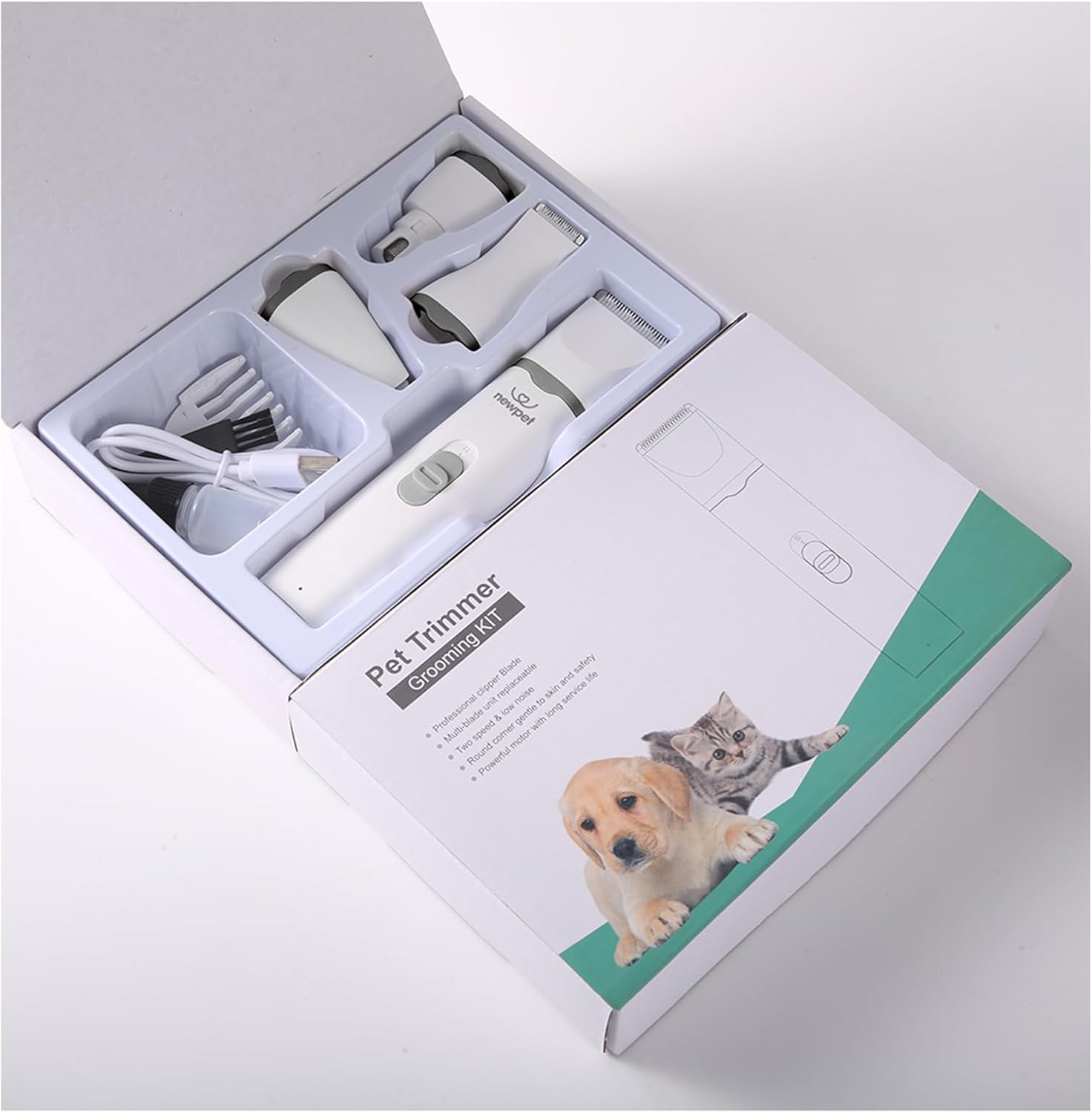 Brinquedos para Caes,Brinquedos para Gatos,Tosquiadeiras para Cães de Baixo Ruído para Aparar Pelos