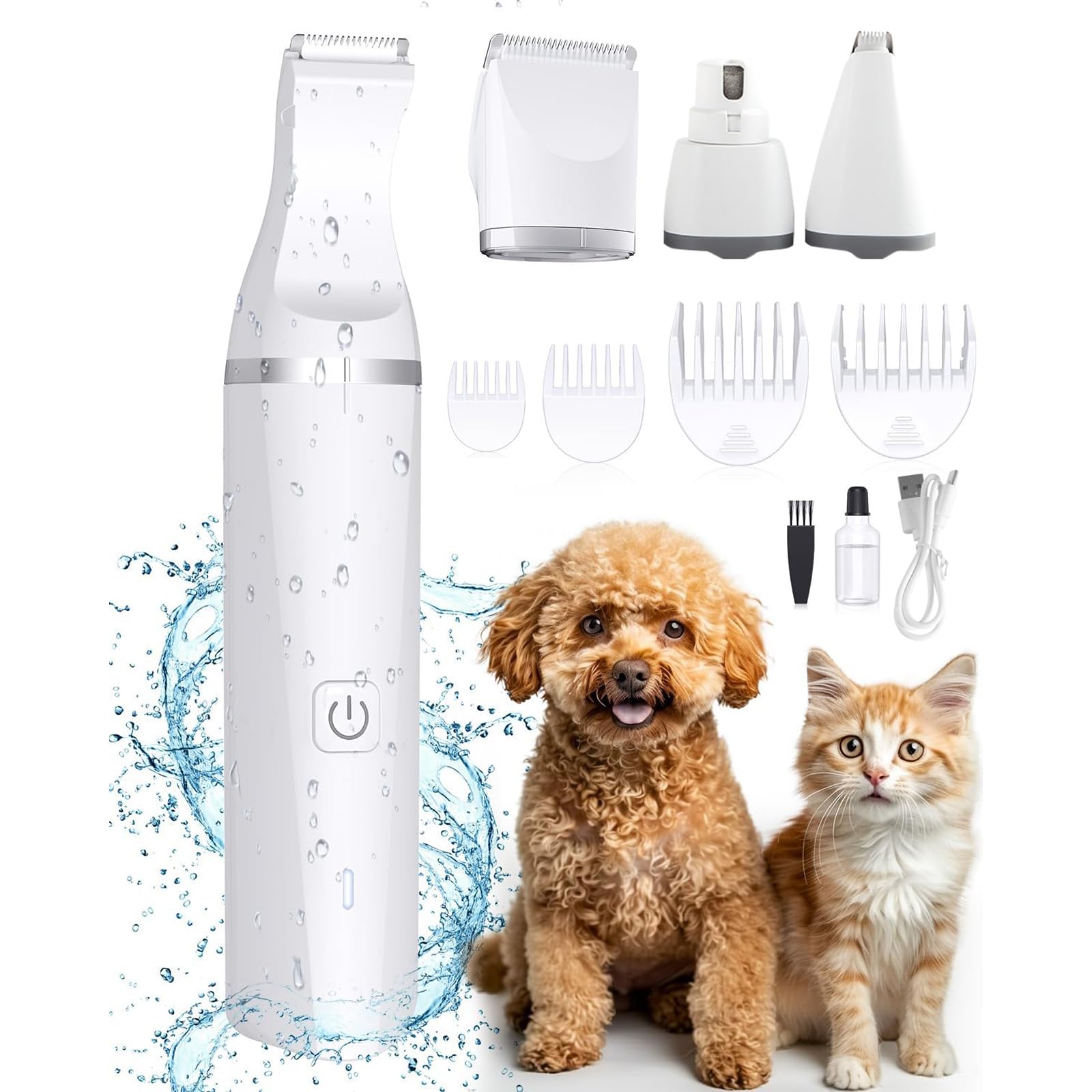 Brinquedos para Caes,Brinquedos para Gatos,Tosquiadeiras para Cães de Baixo Ruído para Aparar Pelos
