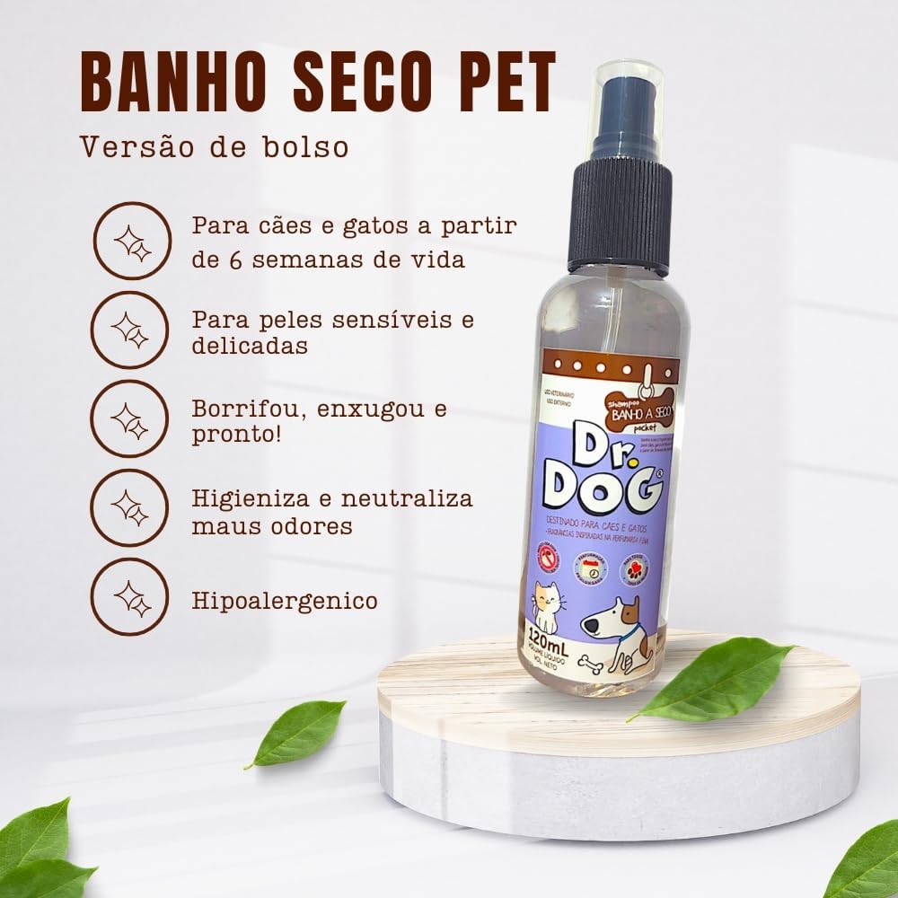 Banho a Seco Limpa Patinhas Higienizador Dr Dog