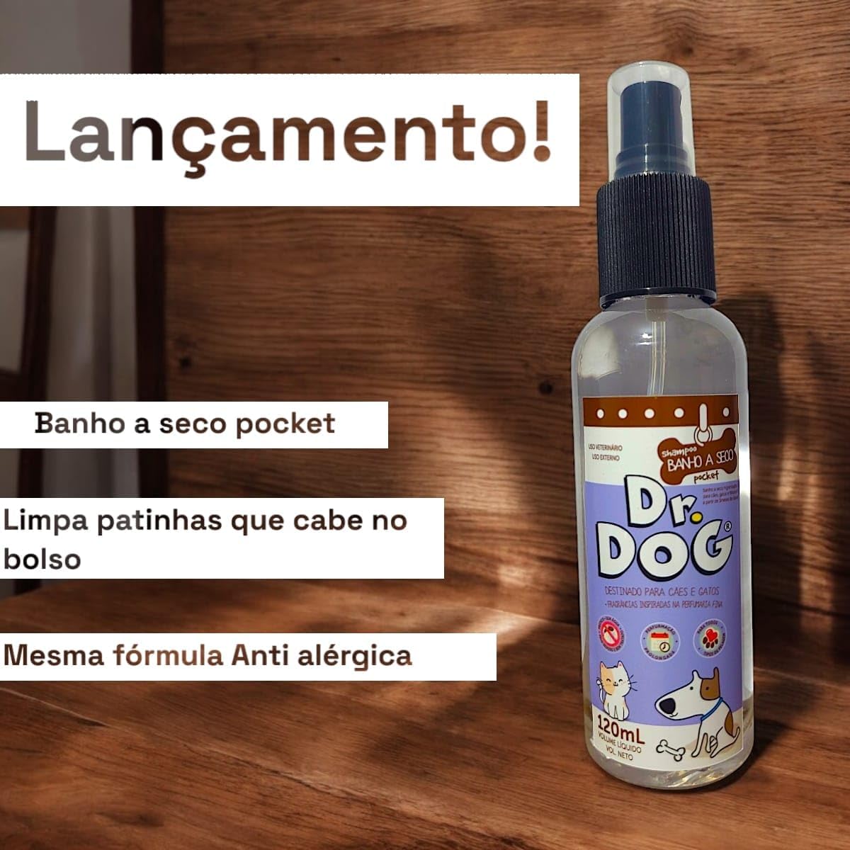 Banho a Seco Limpa Patinhas Higienizador Dr Dog