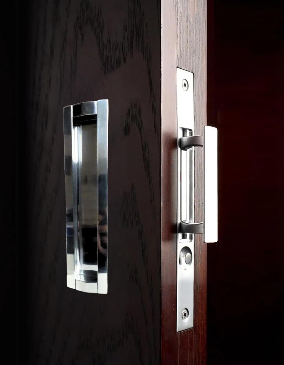 Puxador Armario 20cm Concha Cozinha Porta Madeira Invisivel (Prateado)