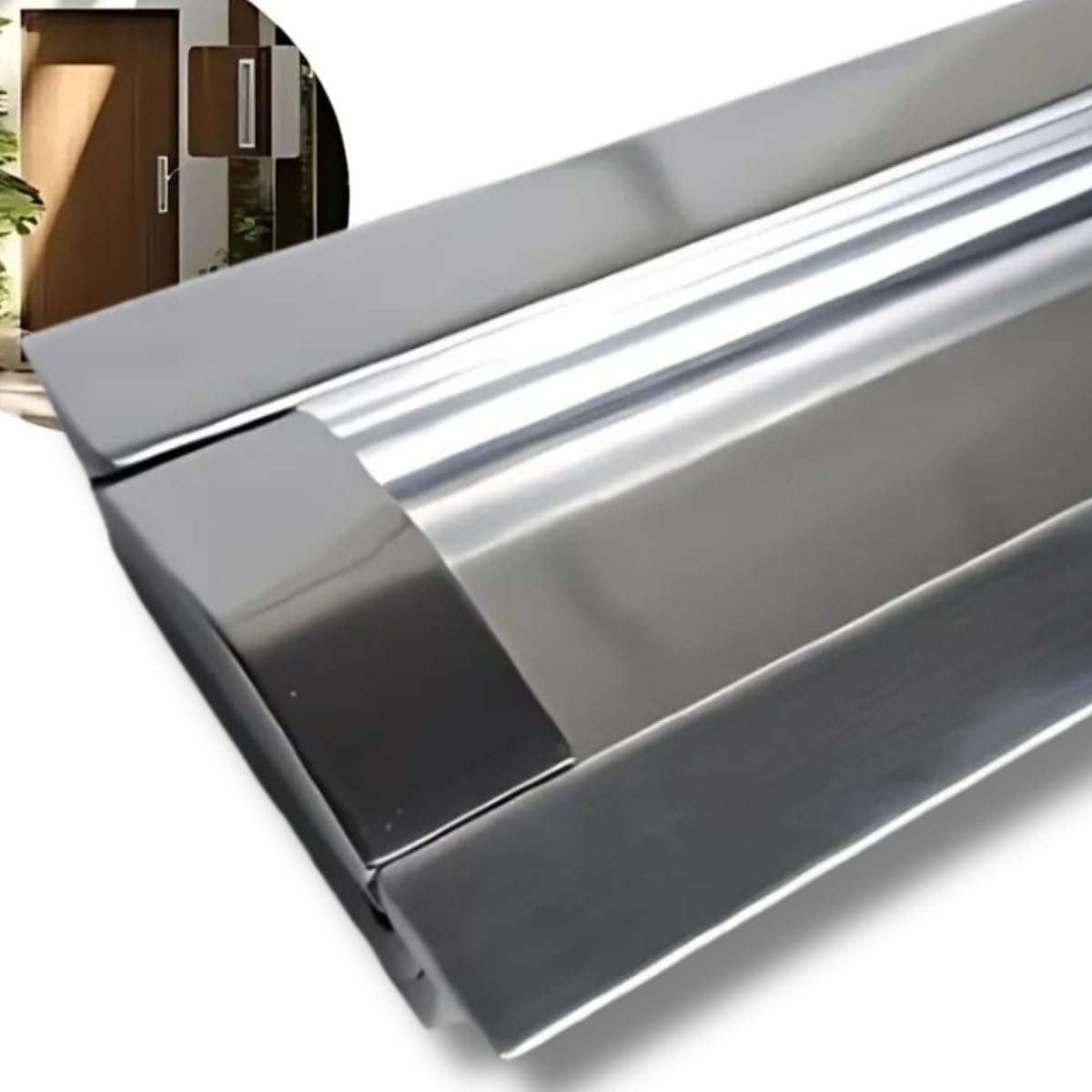 Puxador Armario 20cm Concha Cozinha Porta Madeira Invisivel (Prateado)