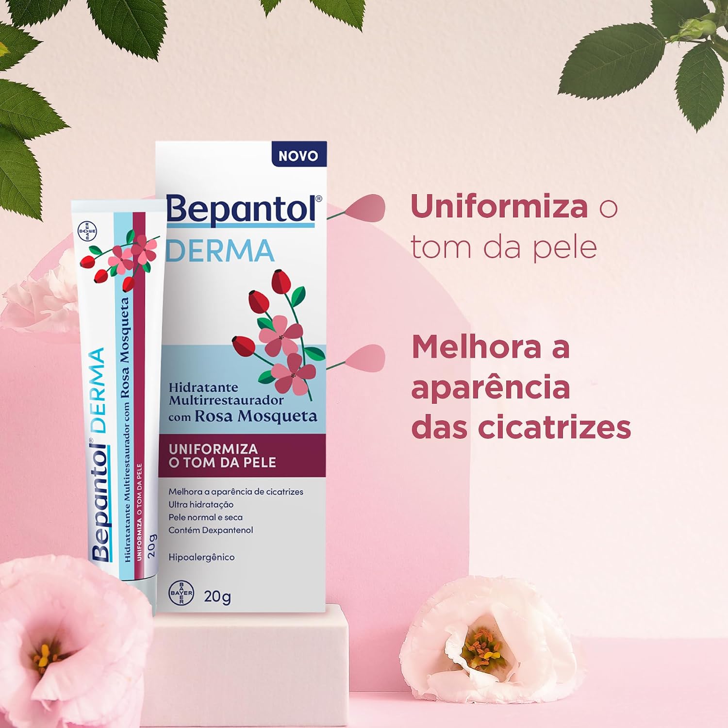 Bepantol Derma Rosa Mosqueta Hidratante Multirrestaurador 20g
