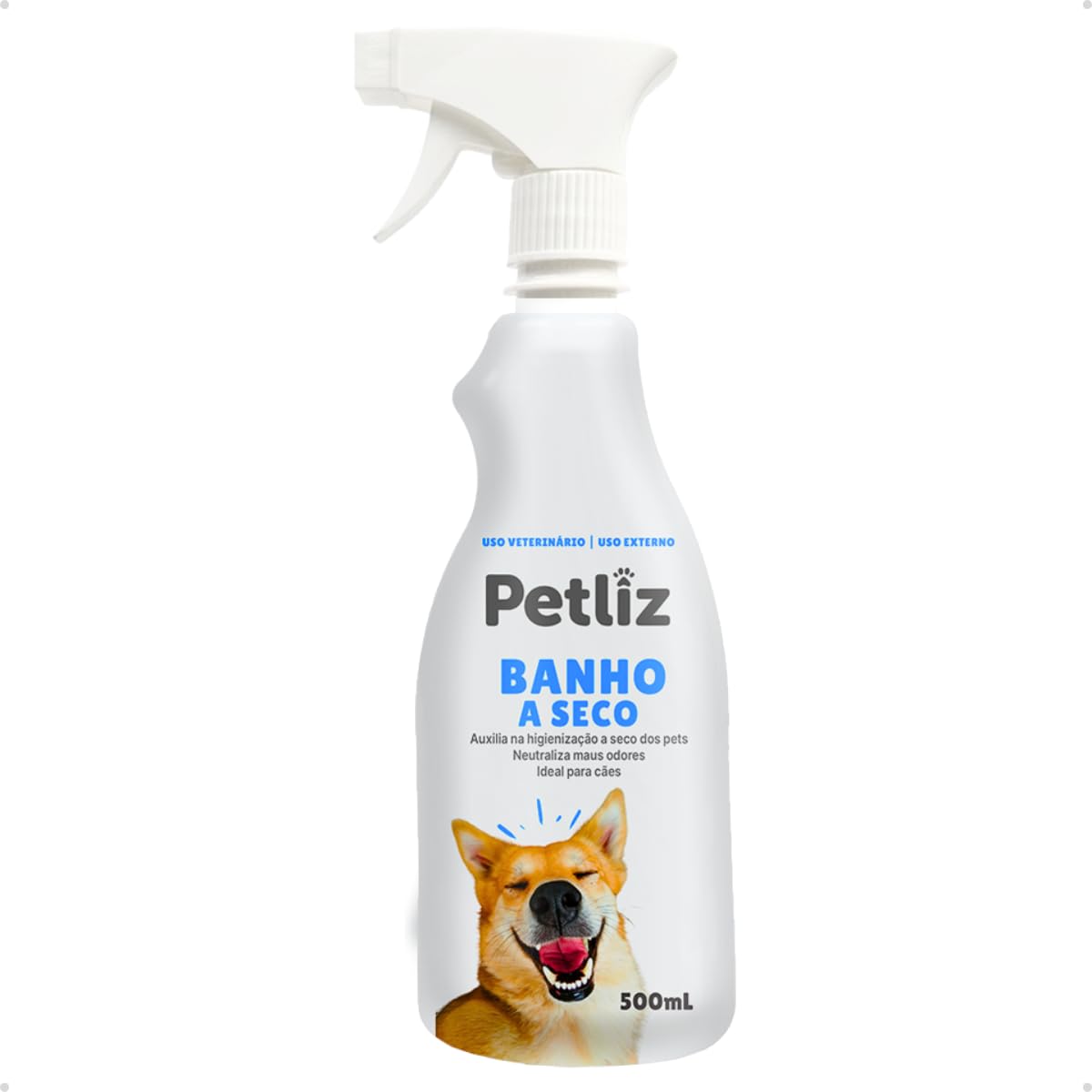 Banho a Seco 500ml Sem Enxágue Pet Shop Banho e Tosa Cachorro e Gato - Petliz