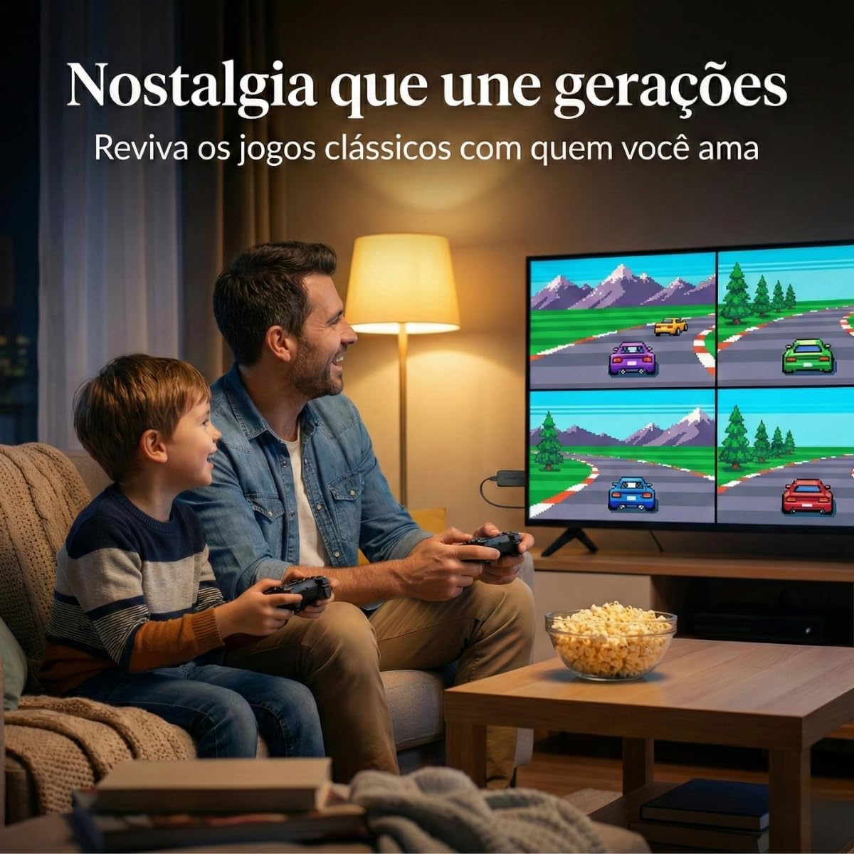 Video Game Retro Game Stick Lite 4K Hdmi 64Gb Com 2 Controles