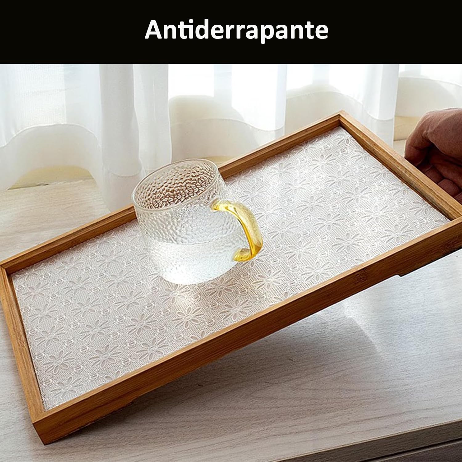 Kit 4 Forro de Gavetas Antiderrapante PEVA, Impermeável, Transparente, 45x150cm
