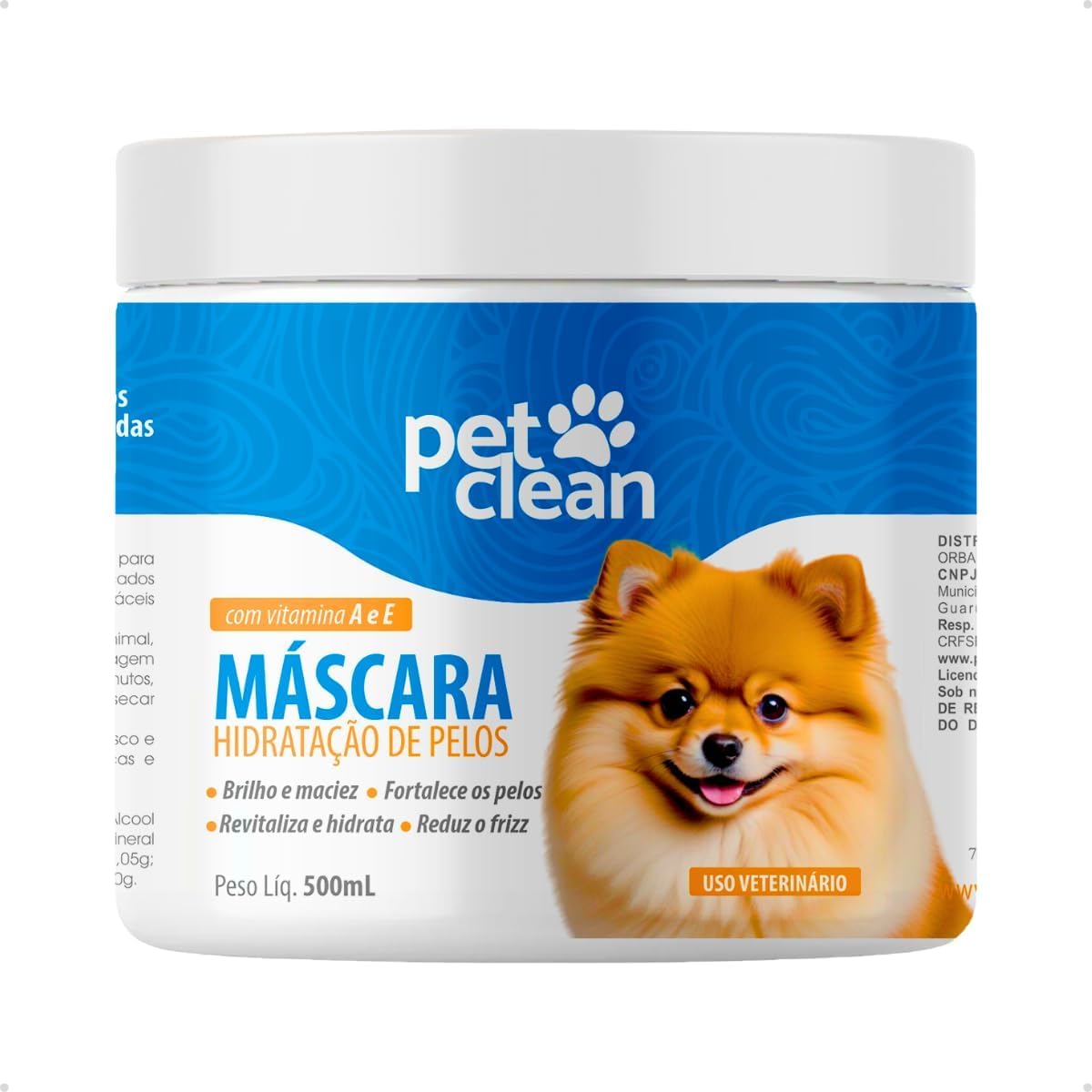 Máscara Soft Pet Clean Hidratação Profunda para Pelos de Cães e Gatos Revitaliza, Desembaraça e Dá Brilho Fácil Aplicação, Não Oleosa, Resultado Rápido, Uso Seguro e Profissional