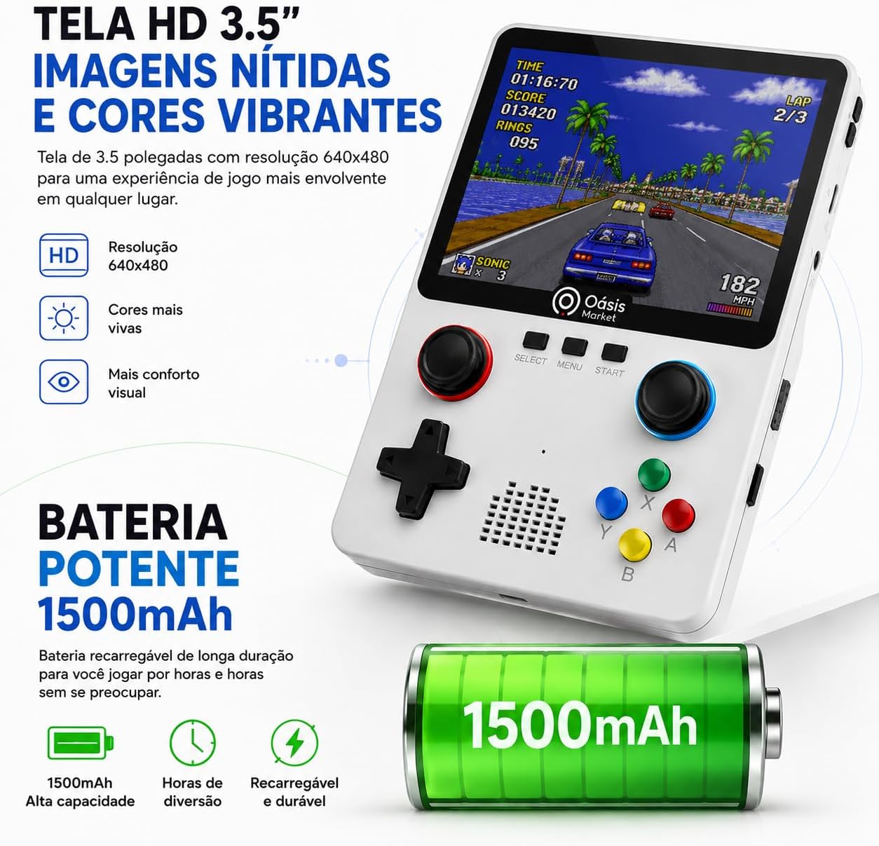 Console Portátil Retrô Oásis OIH-5911